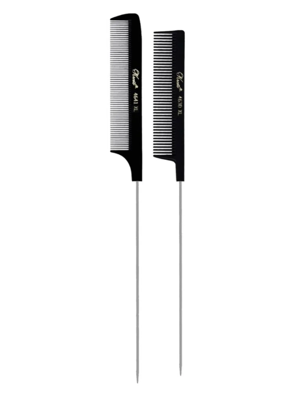 Krest Black Rattail XL Styling Comb Pin Duo